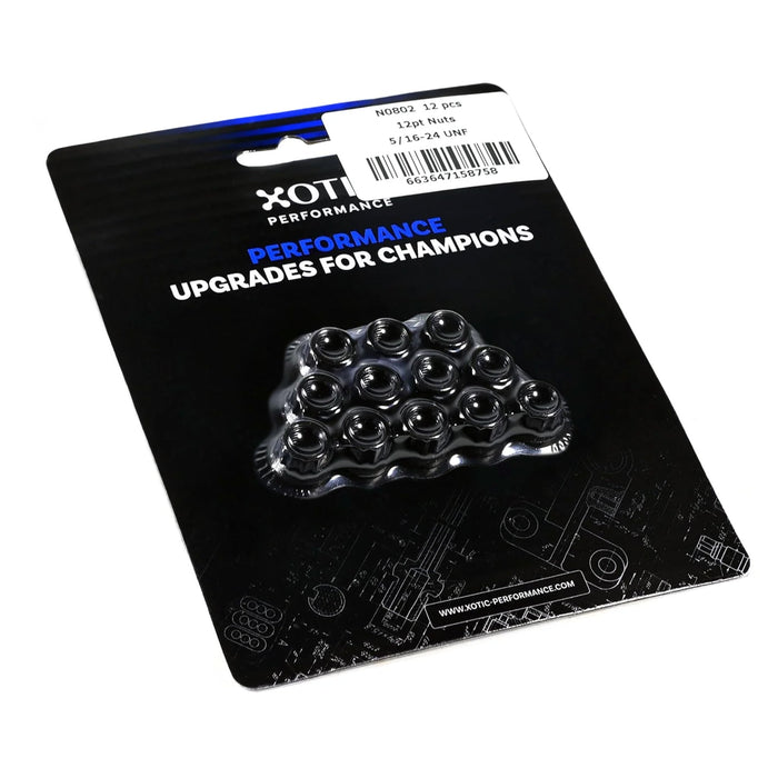 12 - Point Nuts 5/16" - 24, Socket Size 3/8 in. x 12 pcs N0802