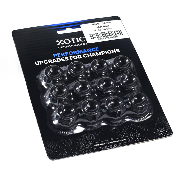 12 - Point Nuts 9/16" - 18, Socket Size 11/16" N0101