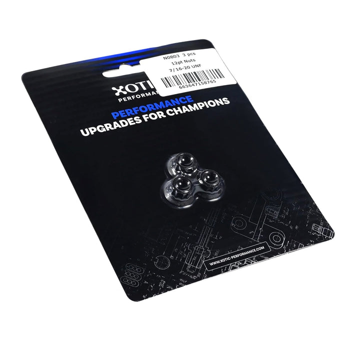 Torx 12 pt 7/16 - 20 UNF Nuts 3 pc N0803
