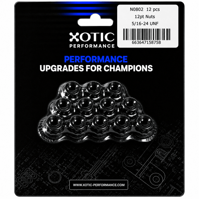 12-Point Nuts 5/16"-24, Socket Size 3/8 in. x 12 pcs N0802