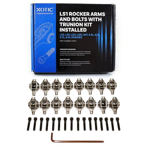 4.8L, 5.3L, 5.7L, 6.0L - LS1 LS2, LS6, LQ4, LQ9, LM7 Rocker Arms with Bolts and Pre - Installed Trunion Kit. CP201