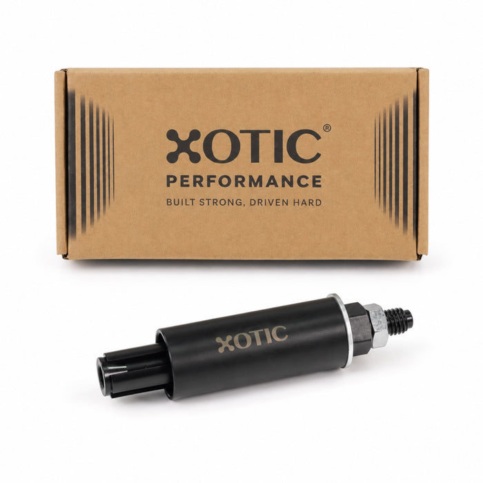 XOTIC PERFORMANCE TL667 injector cup removal and installation tool with branded packaging, front view