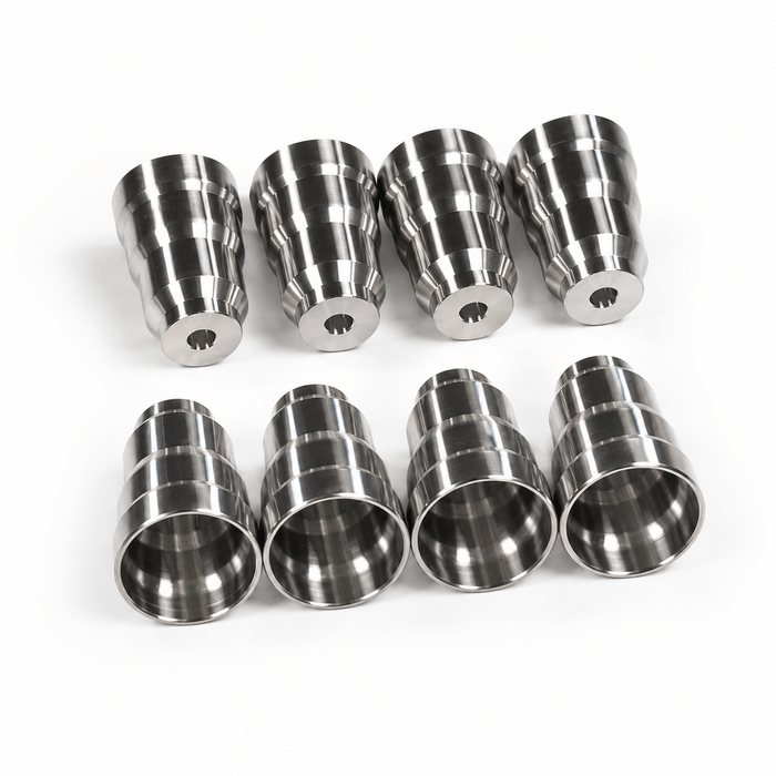 Billet Stainless Steel Injector Cup Sleeve Set (Set of 8) - 1994-2003 Ford 7.3L Power Stroke IC730-SS