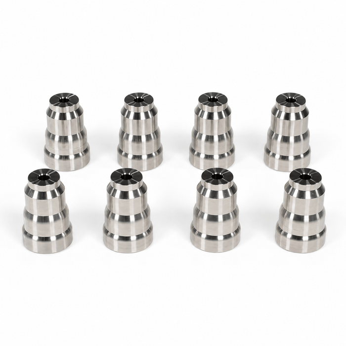 Billet Stainless Steel Injector Cup Sleeve Set (Set of 8) - 1994-2003 Ford 7.3L Power Stroke IC730-SS