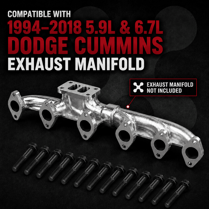 Exhaust Manifold Bolt Kit with Spacers for 1994–2018 5.9L & 6.7L Dodge Cummins EM100