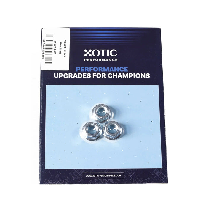Hex Nuts M10 x 1.25, Socket Size 15mm x 3 Pcs N1501