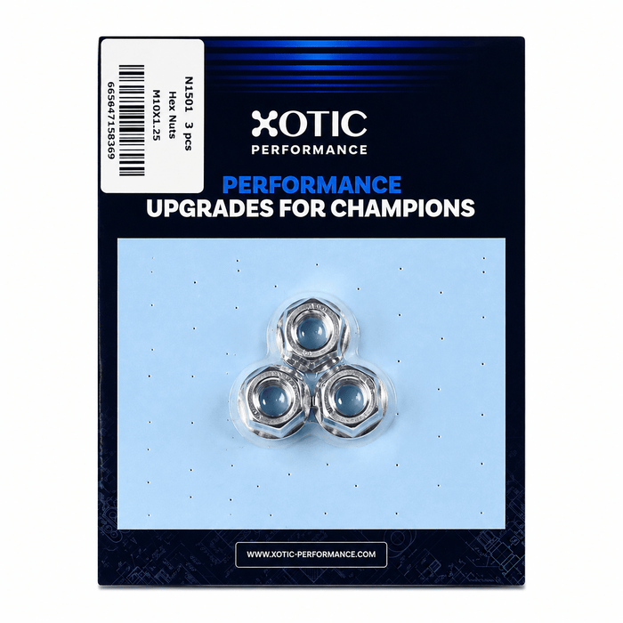 Hex Nuts M10 x 1.25, Socket Size 15mm x 3 Pcs N1501