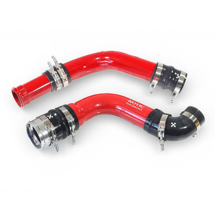 Red Turbo Intercooler Hot & Cold Charge Pipe Combo - 2017 - 2026 Ford Power Stroke 6.7L HP200-LP100