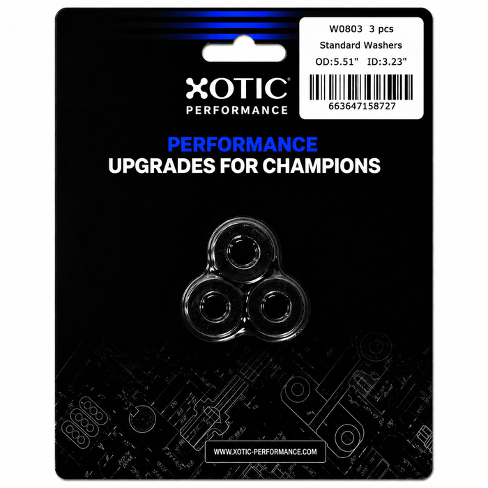 Standard Washer 0.31" ID, 0.55" OD, 0.120" Thickness x 3 pcs W0803