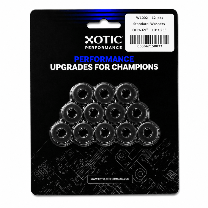 Standard Washer 0.31" ID, 0.68" OD, 0.120" Thickness x 12 pcs W1002