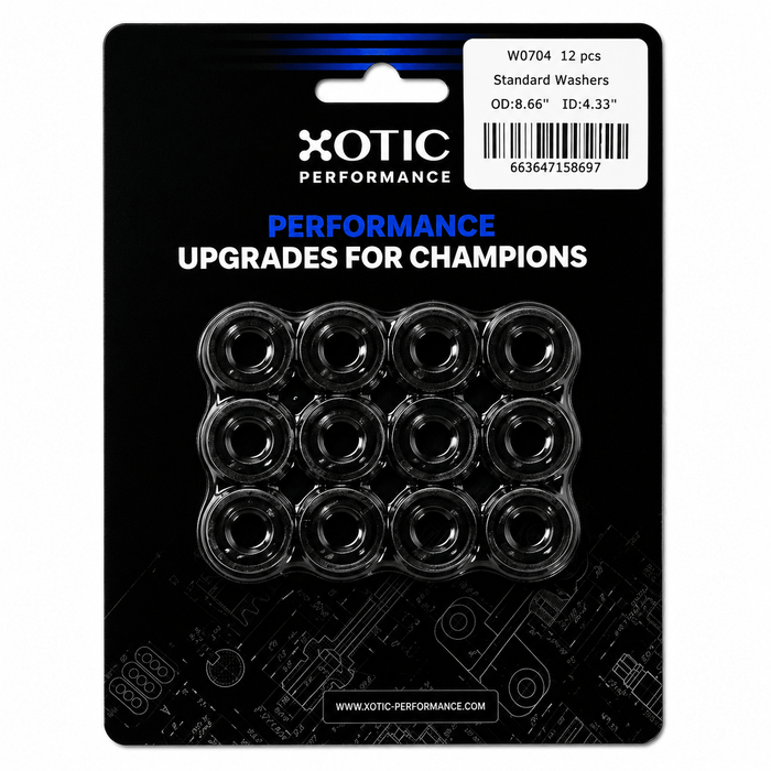 Standard Washer 0.44" ID, 0.88" OD, 0.120" Thickness x 12 pcs W0704