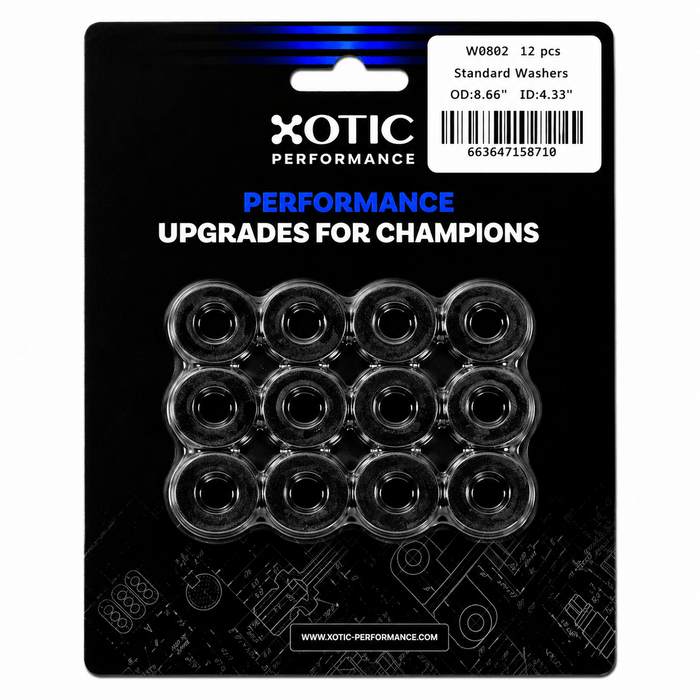 Standard Washer 0.44" ID, 0.88" OD, 0.120" Thickness x 12 pcs W0802