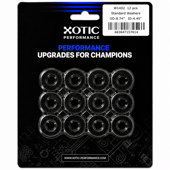 Standard Washer 0.44" ID, 0.88" OD, 0.120" Thickness x 12 pcs W1402