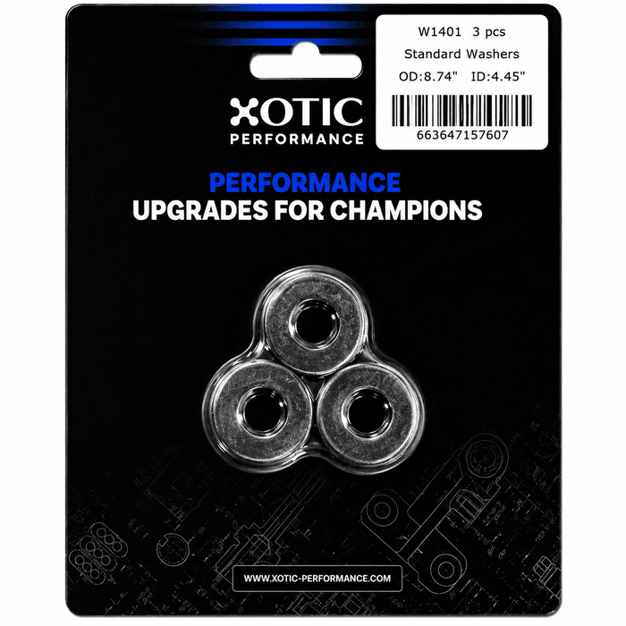 Standard Washer 0.44" ID, 0.88" OD, 0.120" Thickness x 3 pcs W1401