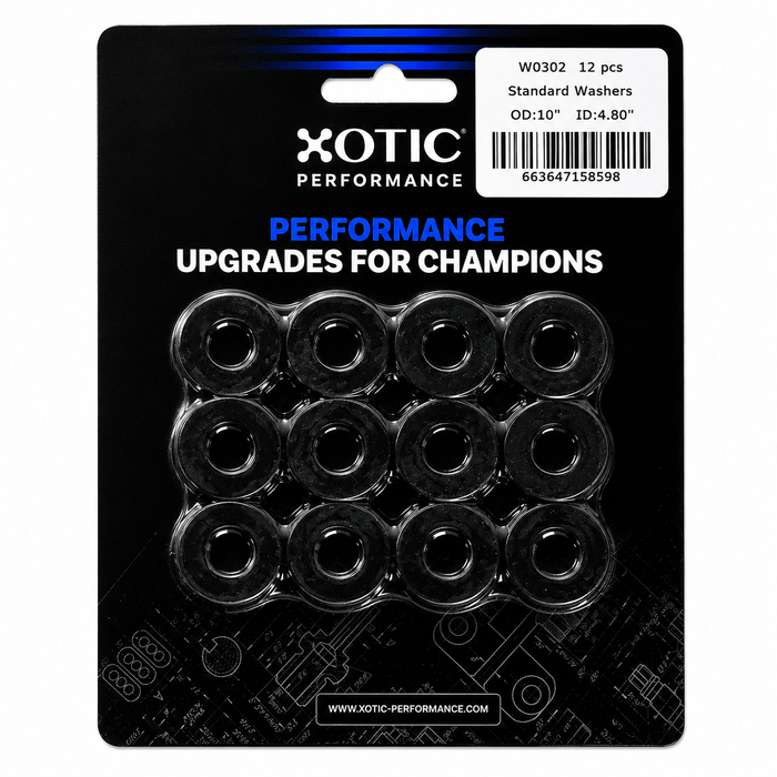Standard Washer 0.472" ID, 0.995" OD, 0.120" Thickness x 12 pcs W0302