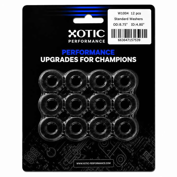 Standard Washer 0.50" ID, 0.88" OD, 0.120" Thickness x 12 pcs W1004
