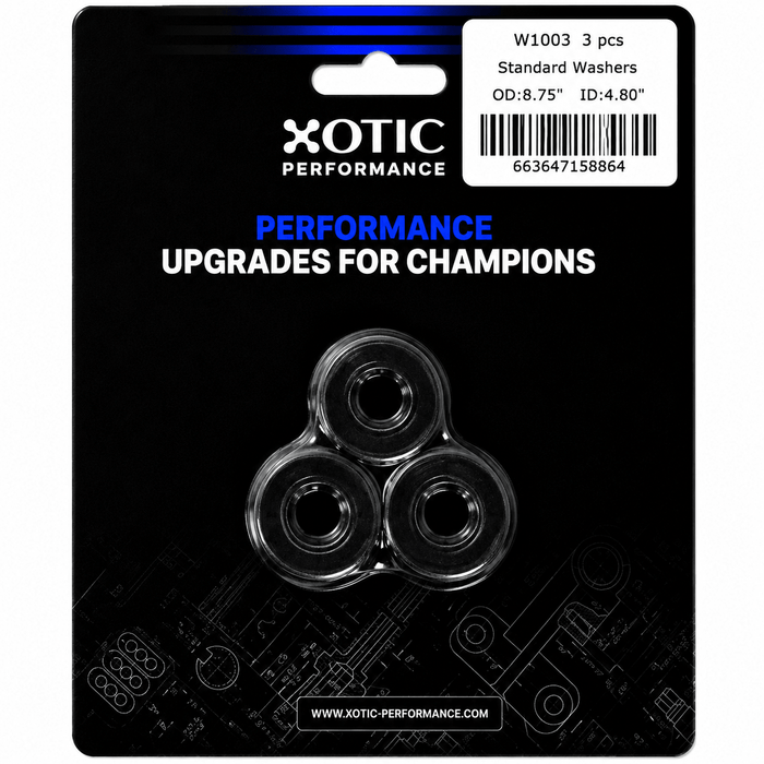 Standard Washer 0.50" ID, 0.88" OD, 0.120" Thickness x 3 pcs W1003