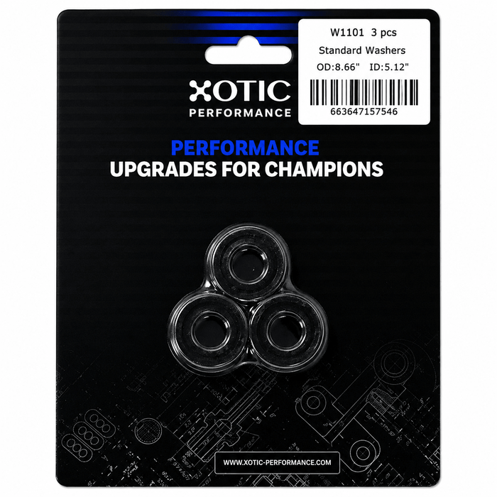 Standard Washer 0.87" ID, 0.51" OD, 0.120" Thickness x 3 pcs W1101