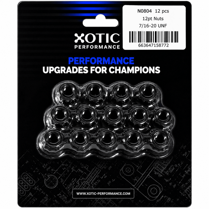 Torx 12 pt 7/16-20 UNF Nuts 12 pcs N0804