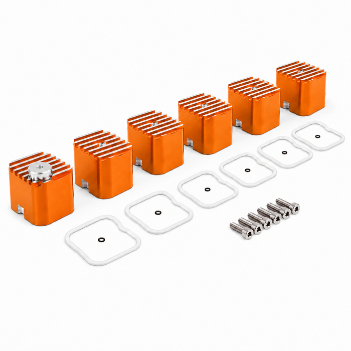VC200 orange valve covers for 1989-1998 12V 5.9L Dodge Cummins — digitally recolored from VC100