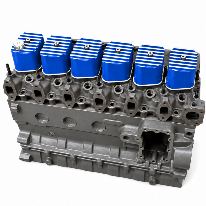 VC300 blue valve covers on a grey Cummins engine — gallery photo 6