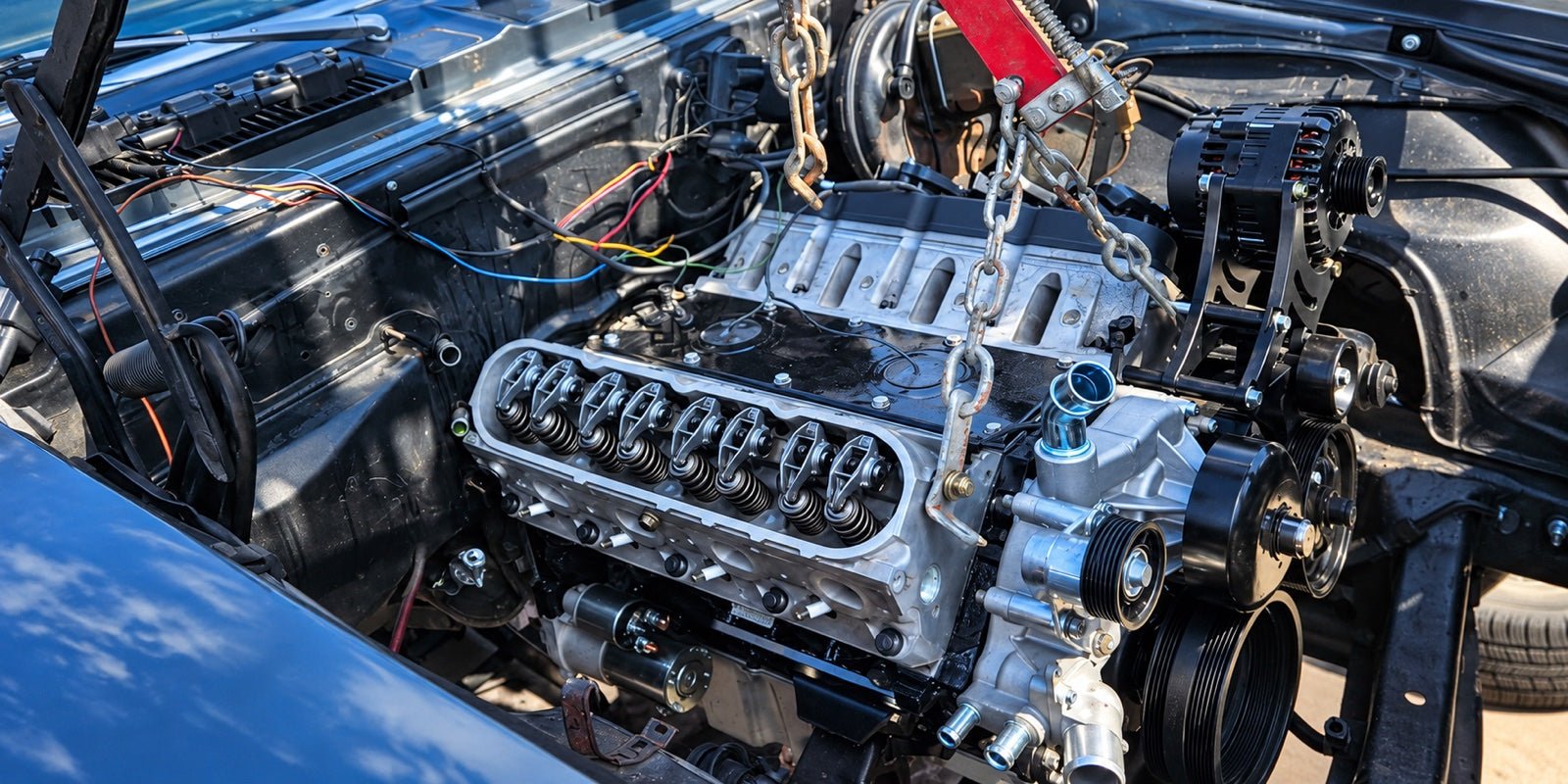 Customer engine installation using a hoist